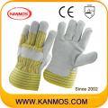 Yellow Stripe Industrial Safety Cowhide Split Leather Work Gloves (110075)